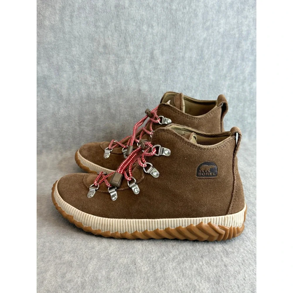 Sorel Out N About Plus Conquest Womens 5 Suede Boots Brown Red Women‎ 1877051